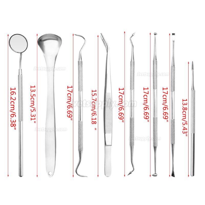 8 Pcs/set Pet Teeth Cleaning Tools Dogs Cats Tartar Stones Remover Dental Scraper Animal Tooth Care Tool Set